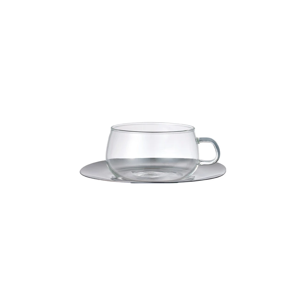 UNITEA Cup & Saucer 230ml Stainless Steel 1 UNITEA Cup & Saucer 230ml Stainless Steel